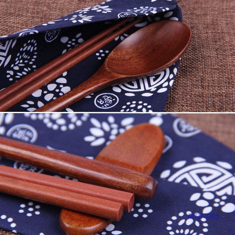 楽天市場】箸・スプーン・収納袋の3点セット マイ箸 携帯用 木製箸