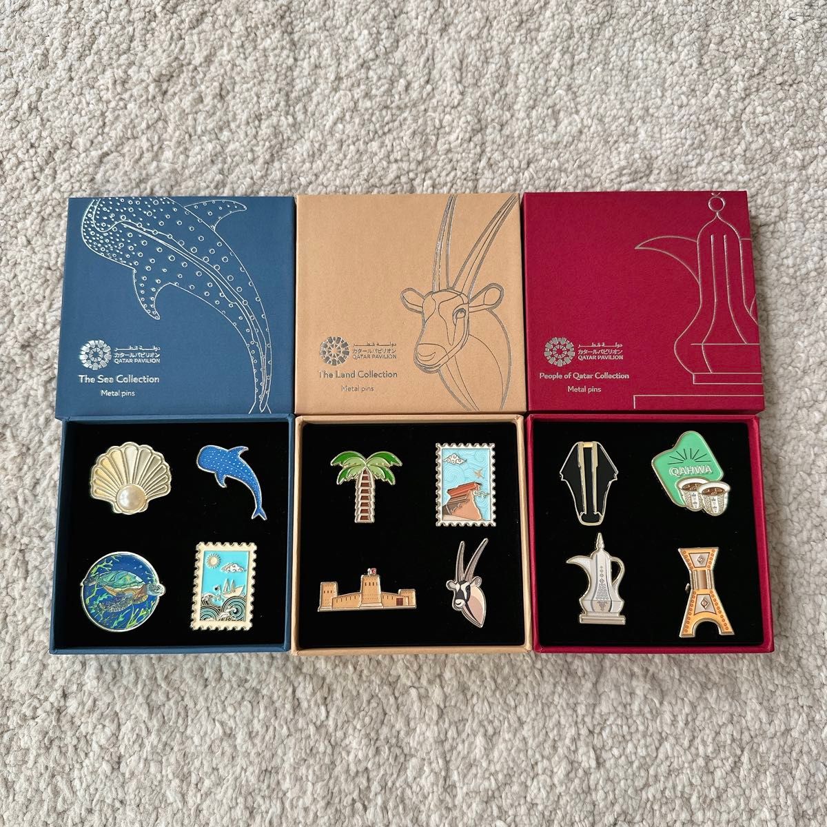 大阪万博限定 新品未使用 カタールパビリオン限定ピンバッジ3セット