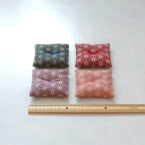 ミニ座布団 麻の葉(小) 和柄 5cm角 4個セット 置物用 その他インテリア