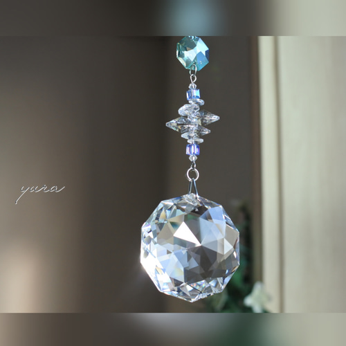 ラスト1点♢50mm♢ スワロフスキーサンキャッチャー・DAHLIA(ダリア