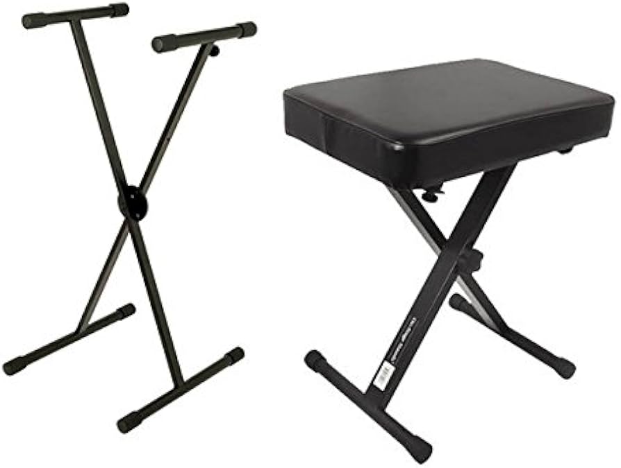 Amazon | OnStageStands X型スタンド・X型3段調整イス キーボード用