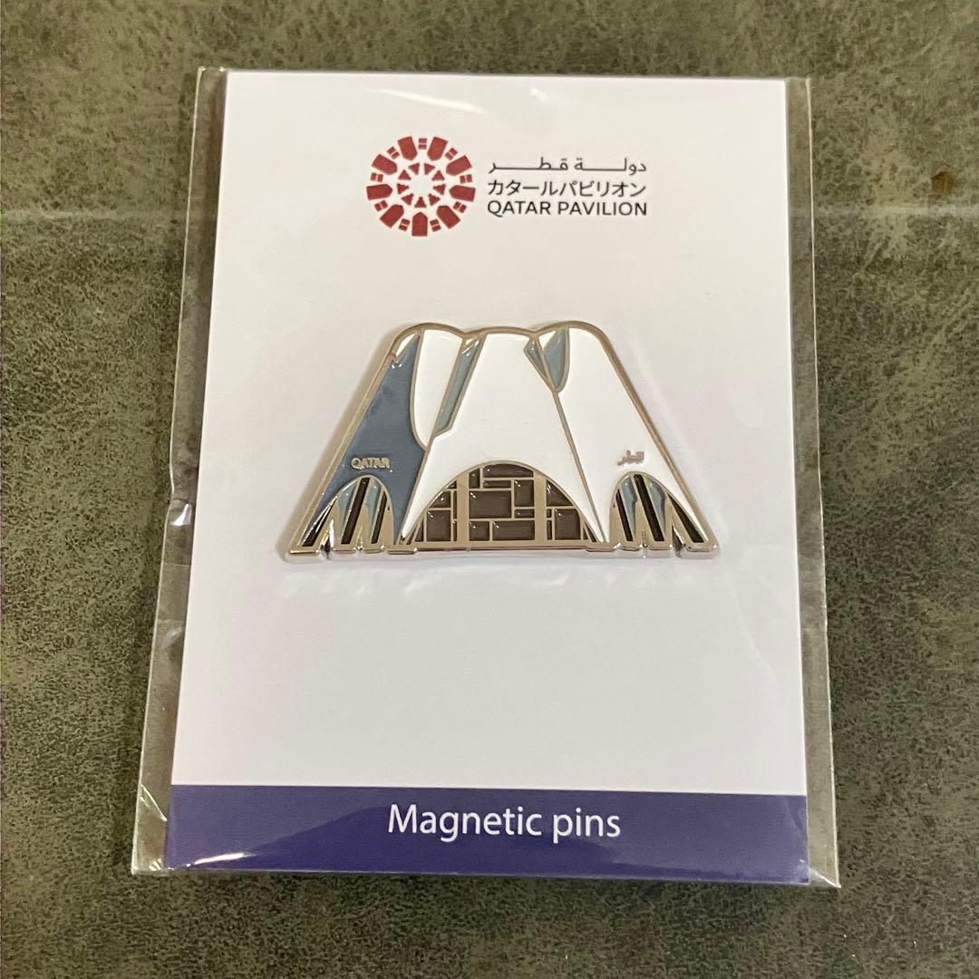 限定品】大阪 関西 万博 カタール パビリオン マグネット ピンバッジ